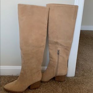 Never worn Vince Camuto knee high suede boots.